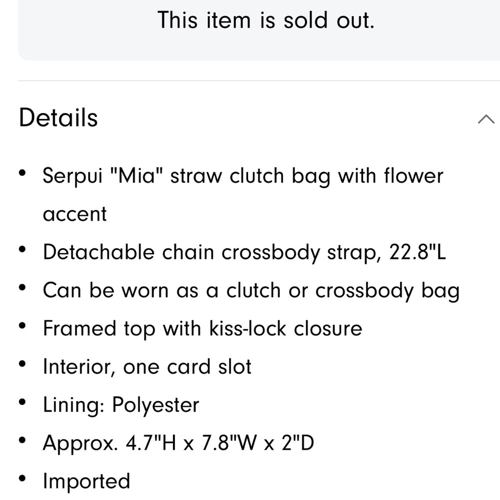 Serpui Mia Flower Bun Clutch - Black and Cream - Adorable!!! - Picture 10 of 10